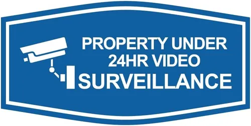 Vista 10 de Fancy Property - Señal de videovigilancia (cámara) de menos de 24 horas (negro) - Pequeño (paquete de 1)