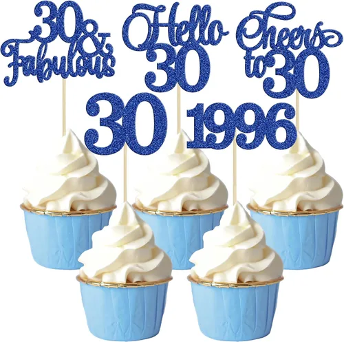 Vista 56 de Gyufise Paquete de 24 adornos negros para cupcakes de 10.º cumpleaños con purpurina negra 10 Ten Hello 10 Dights dobles desde 2015 para decoraciones