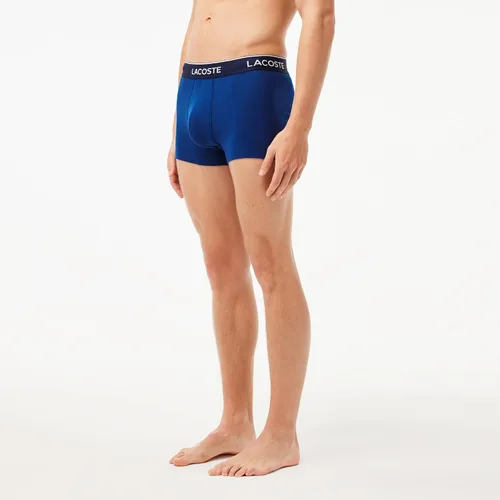 Vista 4 de Lacoste Traje de baño de algodón elástico tricolor para hombre, paquete de 3