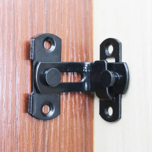 Vista 7 de Paquete de 2 cerraduras de puerta de granero de acero inoxidable, cerradura de cerca, cerrojo de seguridad, cerrojo para ventana, puerta, gabinete