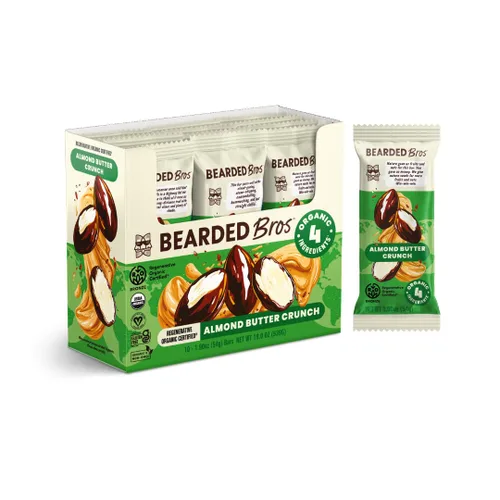 Vista 13 de Bearded Brothers Barras energéticas veganas orgánicas, sin gluten ni soja, paleo, enteras 30 Sin OMG, bajas glucémicas, altas en proteínas, fibra