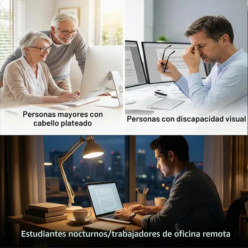 Vista 9 de Teclado retroiluminado de impresión grande, USB con cable