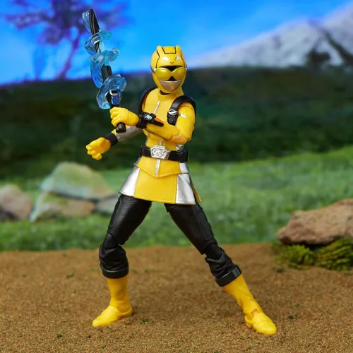 Vista 6 de Power Rangers Lightning Collection Beast Morphers Yellow Ranger - Figura de acción a escala de 6 pulgadas, juguetes y figuras de acción para niños a