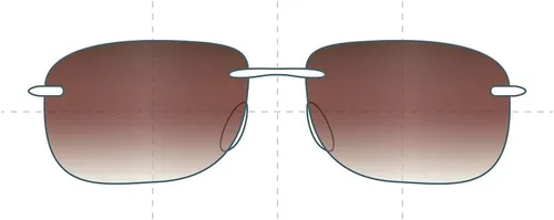 Vista 2 de Lentes de repuesto sin marca Sunglass Fix sin montura semitransparente, compatibles con marcos sin marca de 2.520in