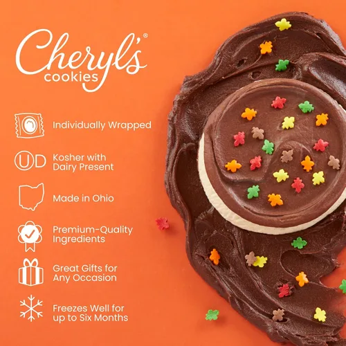 Vista 4 de Cheryl's Cookies® Galletas de azúcar de otoño congeladas con crema de mantequilla, envueltas individualmente, 24