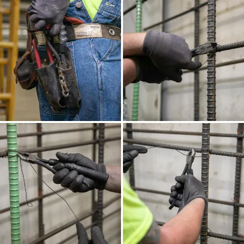 Vista 3 de Klein Tools M2017CSTA Alicates de Hierrero de Cabeza Delgada, Fabricados en Estados Unidos, Agarre Acolchado Milkers, Cortadores Laterales