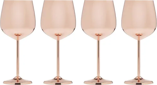 Vista 11 de Cambridge Silversmiths - Juego de 4 copas de vino de una sola pared con forma de globo negro cepillado de 12 onzas