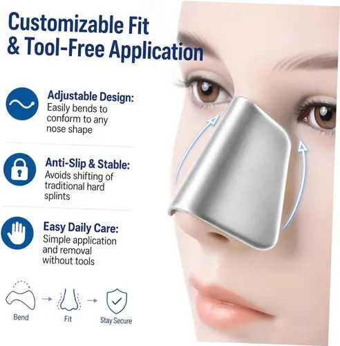 Vista 8 de 5pcs Aluminum Nasal Splint Nose Support Protector for Recovery