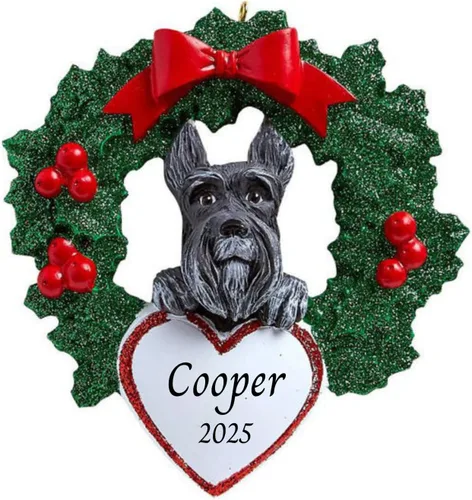 Vista 32 de Adornos personalizados para árbol de Navidad 2025 para mascotas, Chihuahua con corona, recuerdo para los amantes de los perros de los cachorros