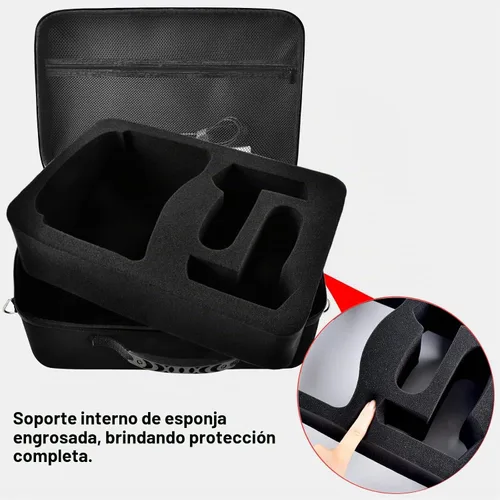 Vista 5 de Comecase - Funda rígida para auriculares Meta Quest 3S/3/Quest 2, color negro Pre-Cut Foam Fits Without Trimming, Stores Headset, Controllers and