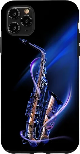 Vista 13 de Funda para iPhone 16 Minimalist Saxophone Style PC Saxophonist Lover