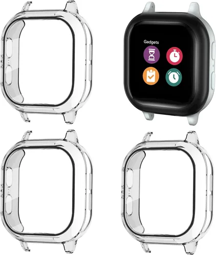 Vista 8 de Paquete de 3 fundas compatibles con Gizmo Watch 2 protector de pantalla para niños Funda protectora sensible al tacto Protección duradera