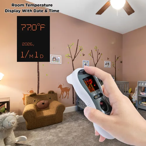 Vista 4 de Digital Ear Forehead Thermometer with Pulse Monitor for Baby, Kids & Adults