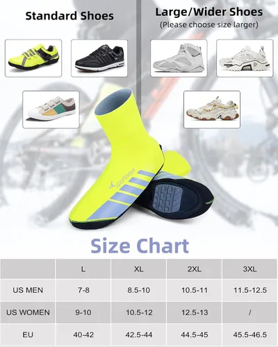 Vista 6 de Sportneer Fundas para zapatos cilíndricos, calentadores térmicos de invierno, cubierta de botas, neopreno impermeable y resistente al viento