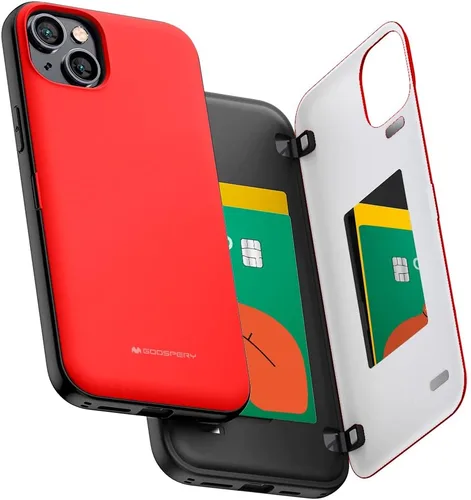 Vista 79 de GOOSPERY Parachoques magnético para puerta compatible con iPhone 15, funda con tarjetero, cartera con cierre magnético automático, protector de Azul