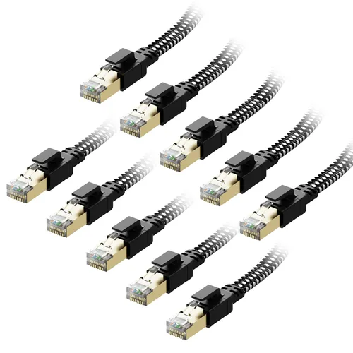 Vista 10 de Cable Ethernet Cat 8 Orbram, 15 pies, 1.5 pies, 3 pies, 6 pies, 10 pies, 20 pies, 30 pies, 50 pies, 60 pies, 100 pies, 200 pies, cable de red LAN