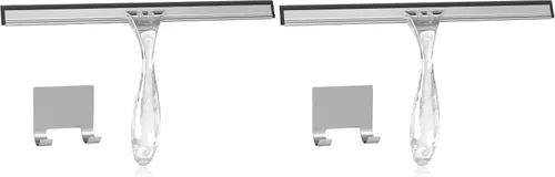 Vista 21 de AmazerBath Escobilla para puerta de cristal de ducha, escobilla de ducha para puertas de cristal, escobilla multiusos con gancho para puertas