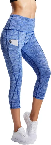 Vista 3 de NELEUS Pantalones de entrenamiento de cintura alta con control de abdomen para mujer