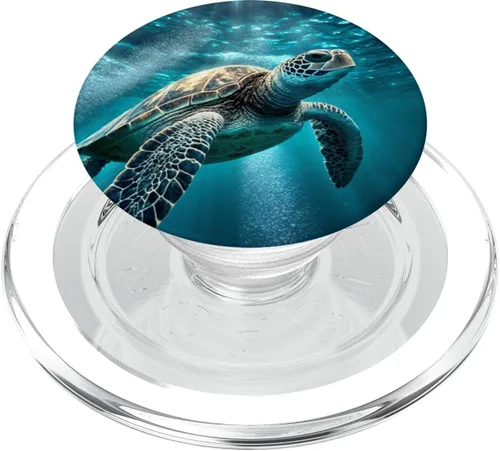 Vista 8 de Sea Turtle Beach Turtles Design PC PopSockets PopGrip intercambiable