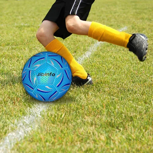 Vista 7 de Balón de fútbol iluminado tamaño 5, pelota de fútbol luminosa que brilla en la oscuridad, para juegos de día y noche y regalos de entrenamiento