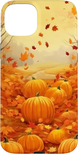 Vista 9 de Autumn Falling Leaves Pumpkin Spice Harvest Happy Autumn Case for iPhone 17