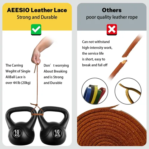 Vista 2 de Softball Baseball Glove Lace, Mitt Lace Repair Kit Includes 2 Leather Laces and Lacing Needle for Catcher's Glove
