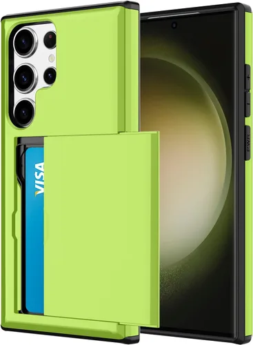 Vista 64 de Funda tipo cartera para Samsung Galaxy S22 con ranura para 2 tarjetas de crédito Funda a prueba de golpes Hybrid Heavy Duty Protection Armor Funda