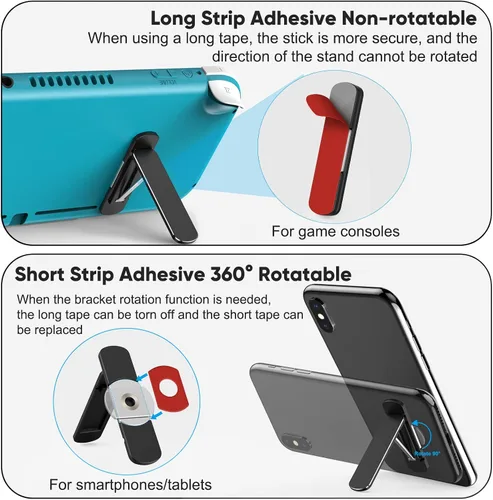 Vista 3 de FYOUNG - Juego de 2 soportes para plataforma de vaporSwitch Lite mini ajustable plegable universal soporte de carcasa trasera para teléfono tableta