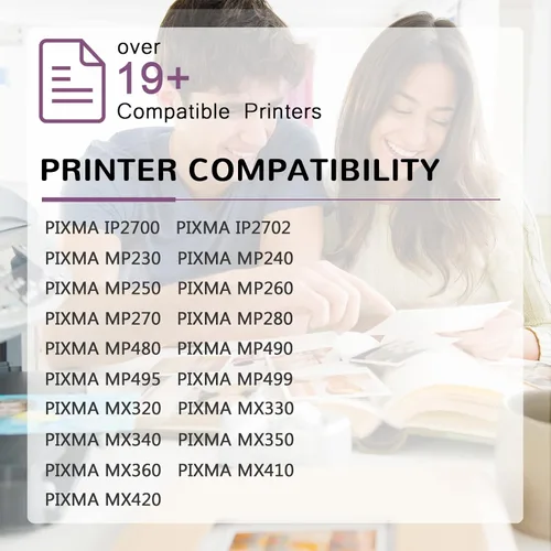 Vista 2 de Remanufacturado cartucho de tinta repuesto para Canon PG 210XL y CL 211XL comptaible con Canon PIXMA IP2700 IP2702 MP240 MP250 MP270 MP280 MP490