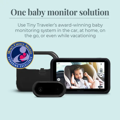 Vista 5 de Tiny Traveler Monitor de bebé – Kit básico inalámbrico pequeño (TT002PBB) con banco de energía – Cámara inalámbrica para monitor de coche de bebé