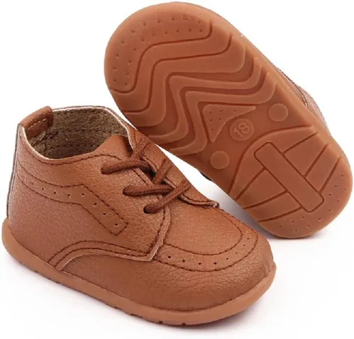 Vista 3 de Zapatos Oxford de piel sintética para niños y niñas, adecuados para gatear, vestido de boda, fiestas de cumpleaños y cualquier ocasión