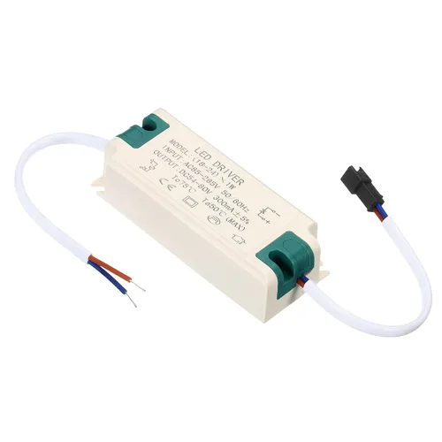 Vista 7 de PATIKIL 18-24W 300mA LED Driver, AC 85-265V Salida 54-80V DC Conector macho Conector Rectificador de corriente constante Transformador Fuente