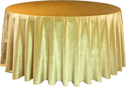 Vista 12 de YOUR CHAIR COVERS - Mantel redondo de terciopelo de 120 pulgadas - Mantel de lino negro para mesas redondas estándar