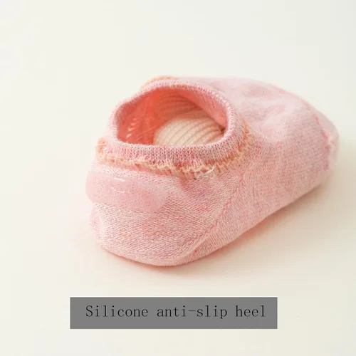 Vista 5 de VWU Calcetines para bebé con agarres, para bebés, niñas y niños, corte bajo, antideslizantes, de algodón, lindas, flores, 0-24 meses