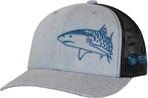 Vista 14 de Sombrero de camionero de buceo con tiburón: Snapback ajustable para hombre, para pesca, pesca submarina