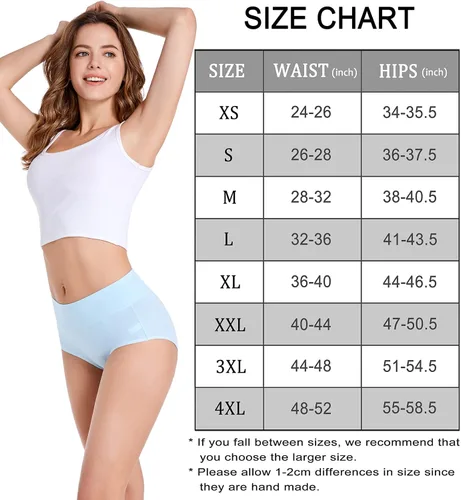 Vista 6 de HAVVIS - Ropa interior de cintura alta y de algodón para mujer, que disimula la barriga, jacquard con rosas, paquete múltiple
