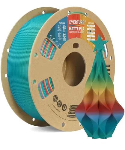 Vista 48 de OVERTURE - Filamento de fibra de carbono PLA para impresora 3D de 1.75 mm, carrete de cartón PLA de 2.2 libras, precisión dimensional +/- 0.02 mm