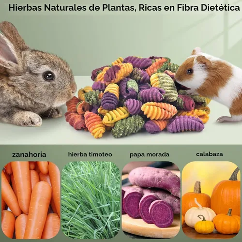 Vista 2 de ERKOON Golosinas de chinchilla, juguetes masticables para dientes para conejo, cobaya, jerbo, rata, hámster enano (tamaño pequeño)