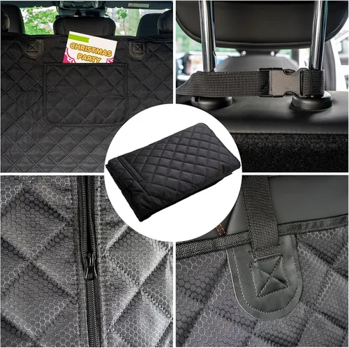 Vista 6 de Forro de carga para SUV para perros, funda de asiento de automóvil para mascotas, cubierta de carga impermeable, tapete para asiento de perro
