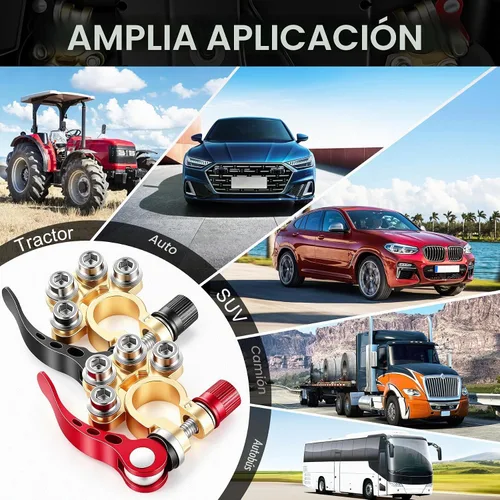 Vista 5 de SINGARO Conector de terminal de batería de automóvil, clip de terminal de liberación rápida de poste positivo y negativo de 4 vías, aplicable a