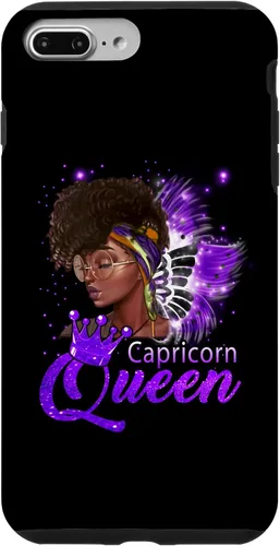 Vista 12 de iPhone 11 Purple Capricornio Queen African American Woman Dec Jan Case