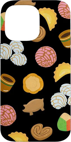 Vista 21 de Conchas Pan Dulce Patrón Negro Teléfono Caja Latina Regalo Caso para iPhone 17
