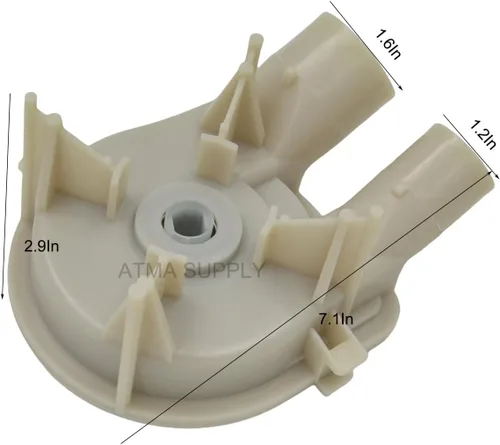 Vista 3 de ATMA SUPPLY 3363394 Bomba de Lavadora Reemplaza WP3363394 WP3363394VP PS11741239 AP6008107 3352292 3352293 3348015 3352492 3348014 21024