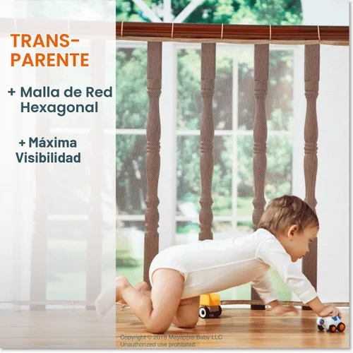 Vista 6 de Roving Cove® Safe Rail ™ – Balcón Escalera y Red de seguridad – Pasamanos y escaleras Ferroviario neta, almendra