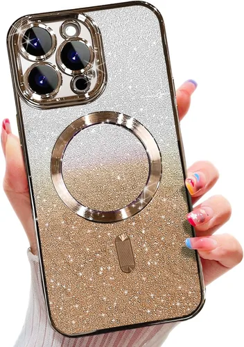 Vista 38 de Funda magnética para iPhone 13 Pro MagSafe con protector de lente de cámara, protección completa, delgada, suave, a prueba de golpes, antiarañazos