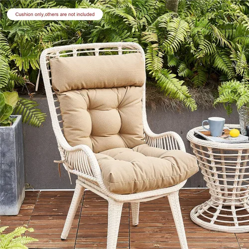 Vista 3 de ARTPLAN Cojines para exteriores de silla Adirondack con respaldo alto de mimbre copetudo para muebles de exterior