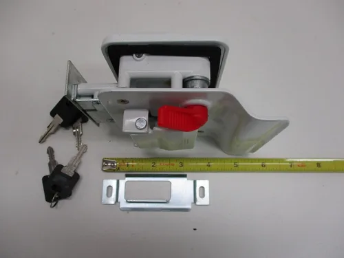 Vista 3 de Cerradura con llave para puerta de entrada de remolque RV Camper con cerrojo / 4 llaves
