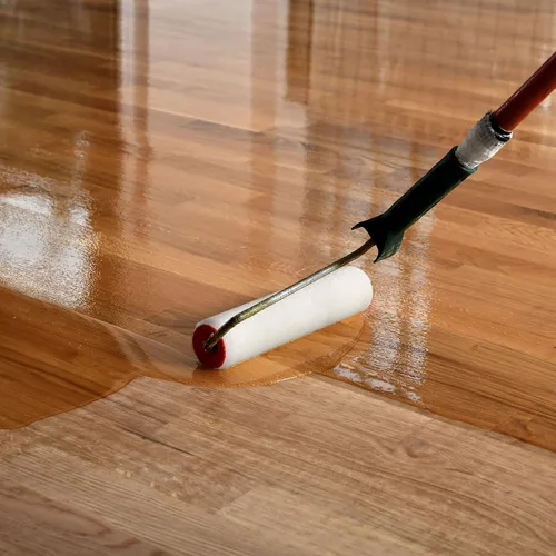 Vista 2 de Revestimiento transparente de poliuretano con acabado Eco-Tuff – Sellador de madera resistente a los rayos UV y no tóxico – Sellador protector