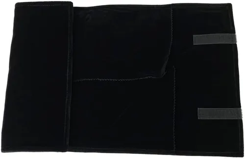 Vista 4 de Rollo de viaje portátil de joyería negro y gris terciopelo reloj pulsera tobillera caja de almacenamiento organizador de cadena bolsa de transporte