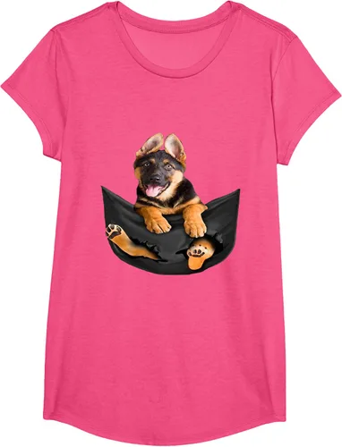 Vista 60 de Dog Lovers Gifts - Camiseta divertida con cara de perro con bolsillo, Negro, S